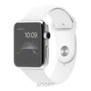 Apple Watch 42mm Stainless Steel Case with White Sport Band (MJ3V2)